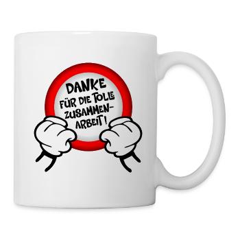 Abschied Kollegen Danke - Tasse - Weiß - Rechts