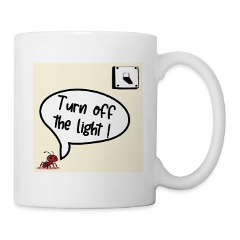 Mach das Licht aus - Tasse - Weiß - Rechts