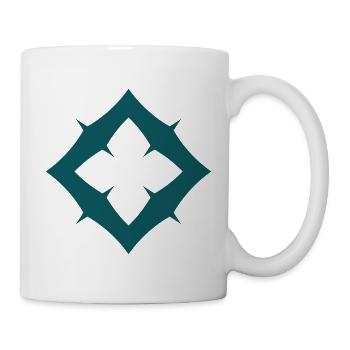 Spitzen-Raute Muster - Tasse - Weiß - Rechts