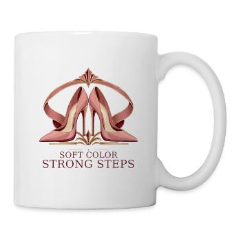 Selbstvertrauen in pinken Absätzen - Tasse - Weiß - Rechts