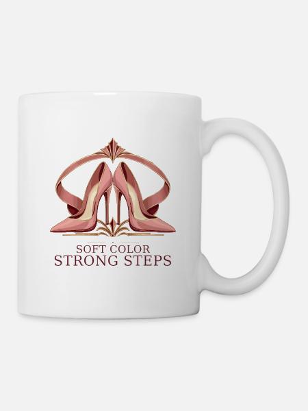 Selbstvertrauen in pinken Absätzen - Tasse - Weiß