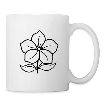 Hartriegelblume - Tasse - Weiß - Rechts