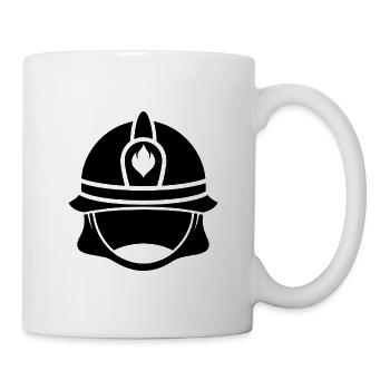 Feuerwehrhelmhut - Tasse - Weiß - Rechts