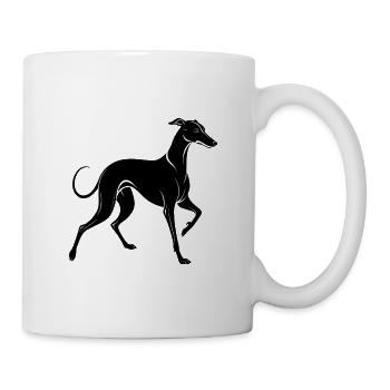 Whippet Dog Vinyl - Tasse - Weiß - Rechts