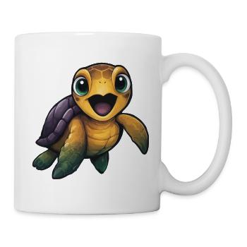 Regenbogen Schildkröte Knuddel - Tasse - Weiß - Rechts