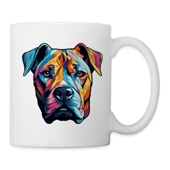  Hundeporträt - Tasse - Weiß - Rechts