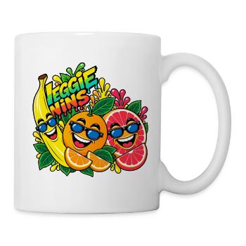 Veggie Wins Obst - Tasse - Weiß - Rechts