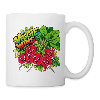 Veggie Wins Radieschen - Tasse - Weiß - Rechts