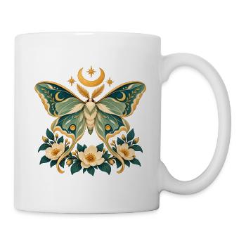 Motten-Himmlische Floral - Tasse - Weiß - Rechts
