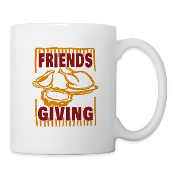 Friends Giving Muscheln Illustration - Tasse - Weiß - Rechts