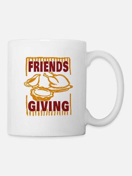 Friends Giving Muscheln Illustration - Tasse - Weiß