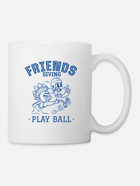 Freunde geben Ballspiel - Tasse - Weiß