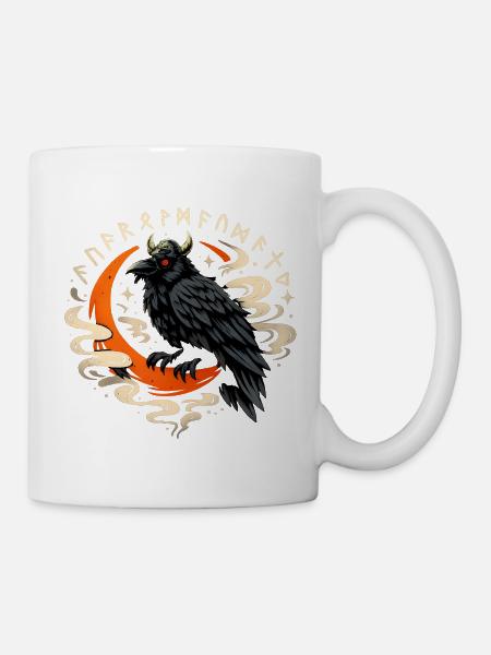 Rabenfeuer Mondring - Tasse - Weiß