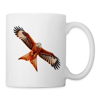 Roter Milan - Tasse - Weiß - Rechts