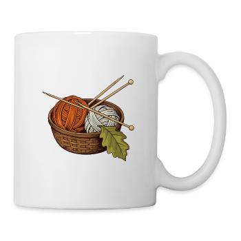 Wollkorb für Herbsttage - Tasse - Weiß - Rechts