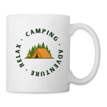 Camping Adventure Circle Logo - Tasse - Weiß - Rechts