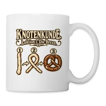 Knotenkunde Brezn - Tasse - Weiß - Rechts