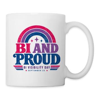 Bi und stolz | Tag der Sichtbarkeit von Bisexuellen, 23. September - Tasse - Weiß - Rechts