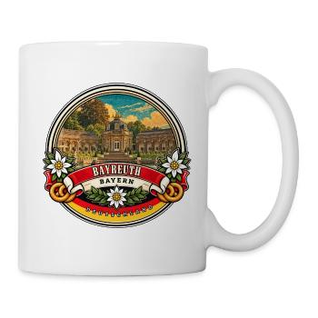 Bayreuth Bayern Vintage Reisedesign - Tasse - Weiß - Rechts