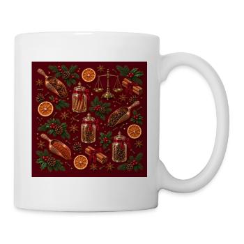 Gewürzglas-Weihnachtsschmuck - Tasse - Weiß - Rechts