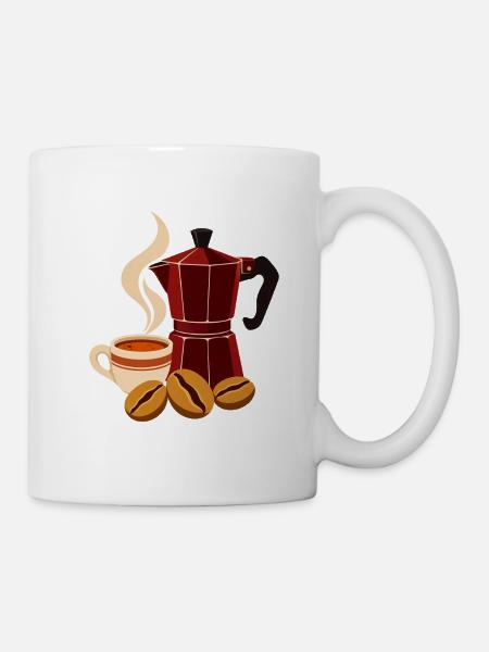 Mokkazauber Kaffee-Set - Tasse - Weiß