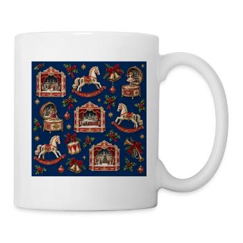 Prunkvolle Weihnachtskarussell-Medley - Tasse - Weiß - Rechts