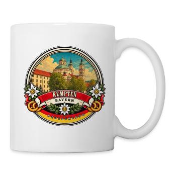 Kempten Bayern Vintage Reisedesign - Tasse - Weiß - Rechts
