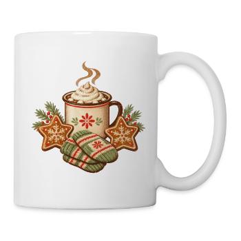 Gemütliche Weihnacht heiße Schokolade - Tasse - Weiß - Rechts