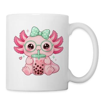 Axolotl Kostüm Boba Tea Süß Kawaii Kinder Mädchen - Tasse - Weiß - Rechts