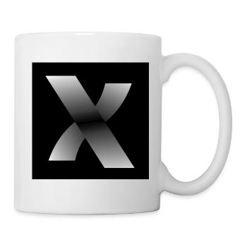 Metallisches X-Gradientendesign - Tasse - Weiß - Rechts