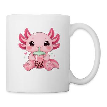 Axolotl Kostüm Boba Tea Süß Kawaii Kinder Mädchen - Tasse - Weiß - Rechts