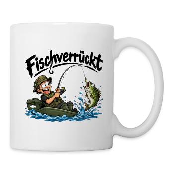 Fischverrückter Anglerabenteuer - Tasse - Weiß - Rechts