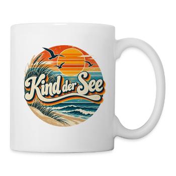 Kind der See Strand Retro - Tasse - Weiß - Rechts