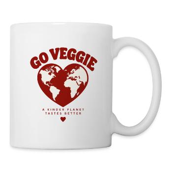 Go Veggie A Kinder Planet - Tasse - Weiß - Rechts