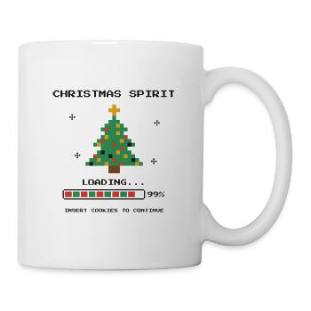 Pixel 8-Bit-Weihnachtsbaum - Tasse - Weiß - Rechts