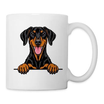 Dobermann Pinscher - Tasse - Weiß - Rechts