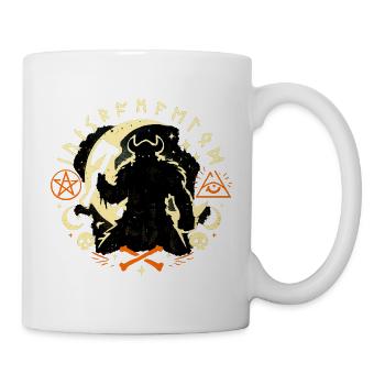 Monddämonen Krieger - Tasse - Weiß - Rechts