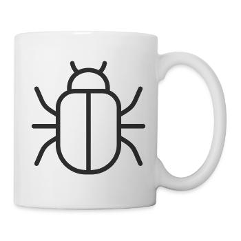 Bug-Malware-Linien-Symbol - Tasse - Weiß - Rechts