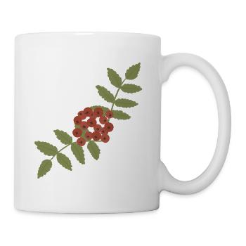 Crimson Rowan Cluster - Tasse - Weiß - Rechts