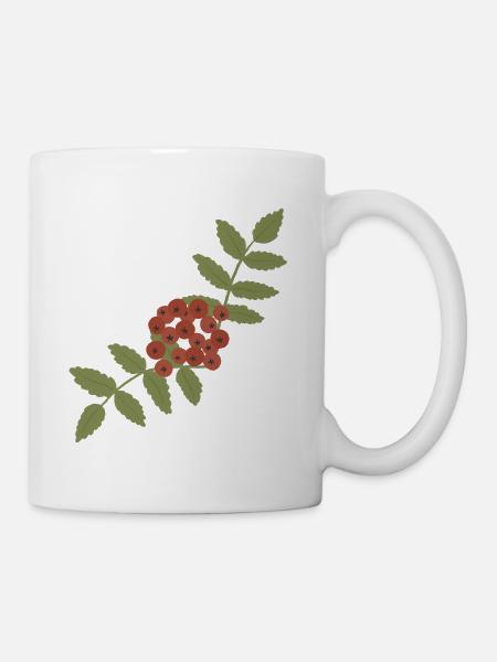 Crimson Rowan Cluster - Tasse - Weiß