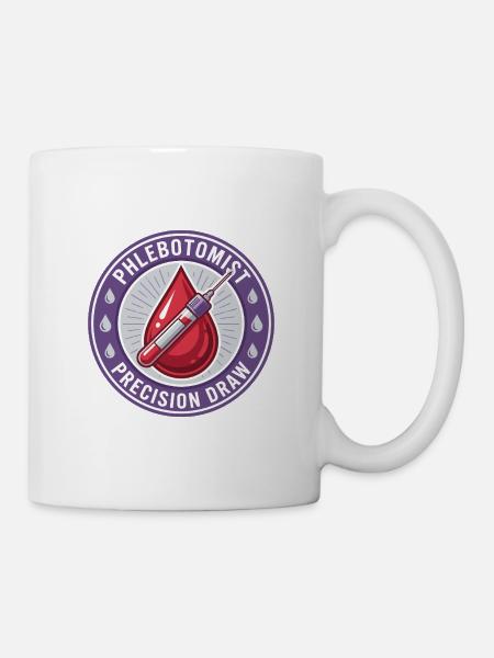 Phlebotomist Blutentnahme-Röhrchen-Abzeichen-Geschenk - Tasse - Weiß