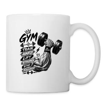 Train Hard Fitness Motivation - Tasse - Weiß - Rechts