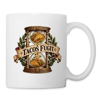 Tacos Fugit Sanduhrwappen - Tasse - Weiß - Rechts