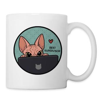 Beste Supervisor Katze - Sphynx Cat  - Tasse - Weiß - Rechts