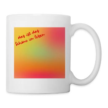 Schönes Leben - Tasse - Weiß - Rechts