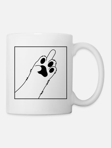 Hundepfote - Tasse - Weiß