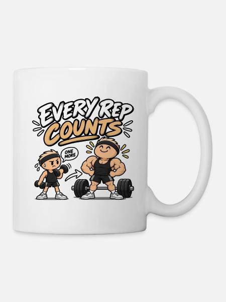 Jede Wiederholung zählt - Tasse - Weiß