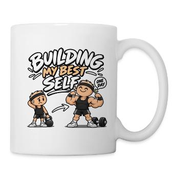 Mein bestes Ich aufbauen - Tasse - Weiß - Rechts