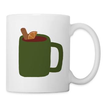 Glühweinbecher Illustration - Tasse - Weiß - Rechts