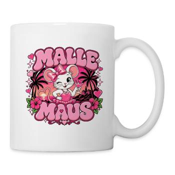 Malle Maus – Mallorca Party & Urlaub - Tasse - Weiß - Rechts